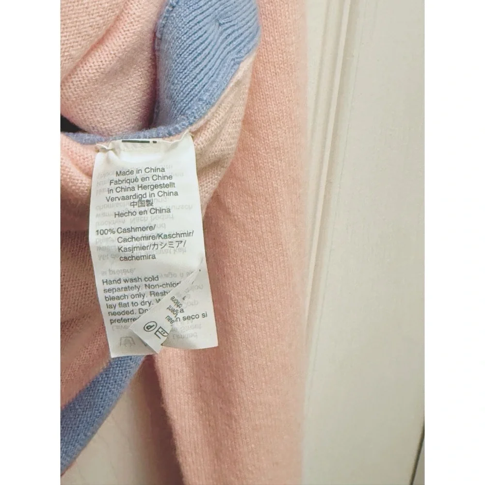 J. Crew Pink, Blue & Red Crewneck Sweater